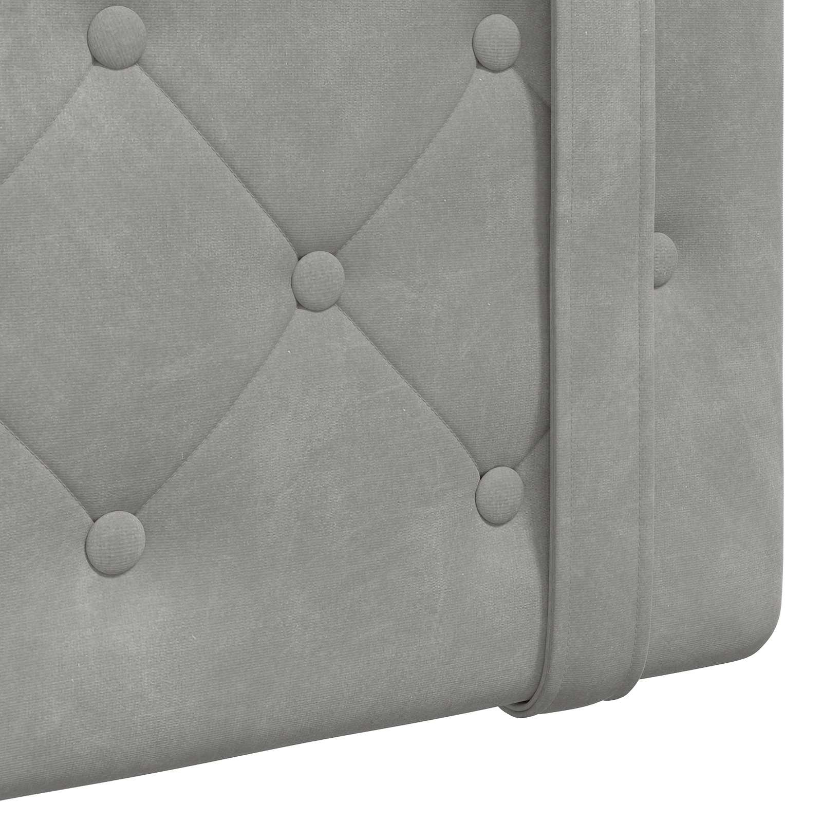 Hängendes Kopfteil Hellgrau Samt