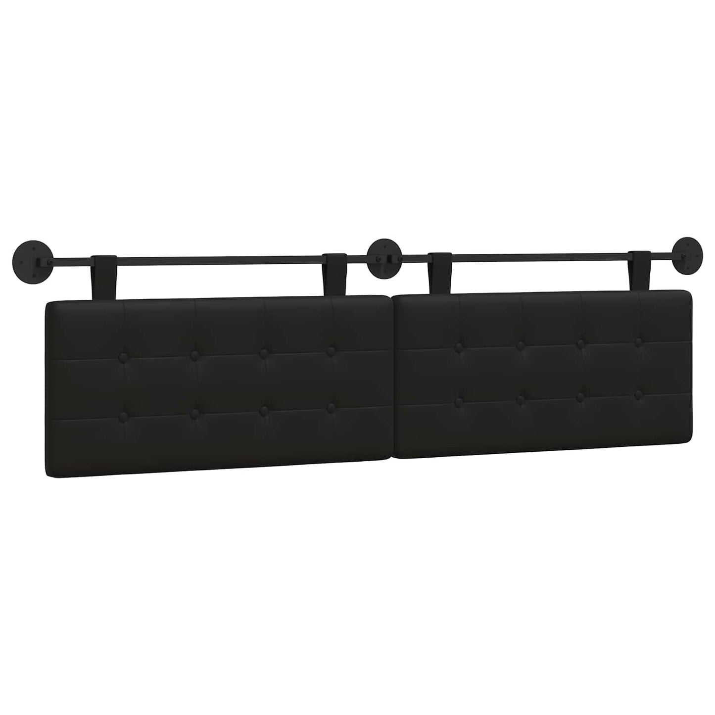 Hängendes Kopfteil Schwarz Kunstleder