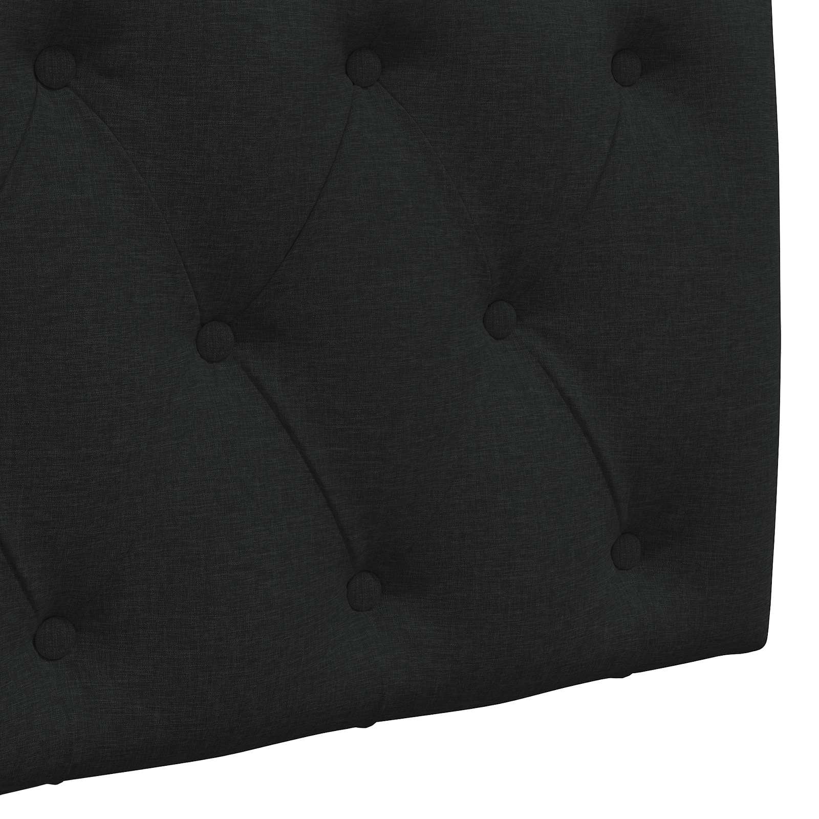 Hängendes Kopfteil Schwarz Stoff
