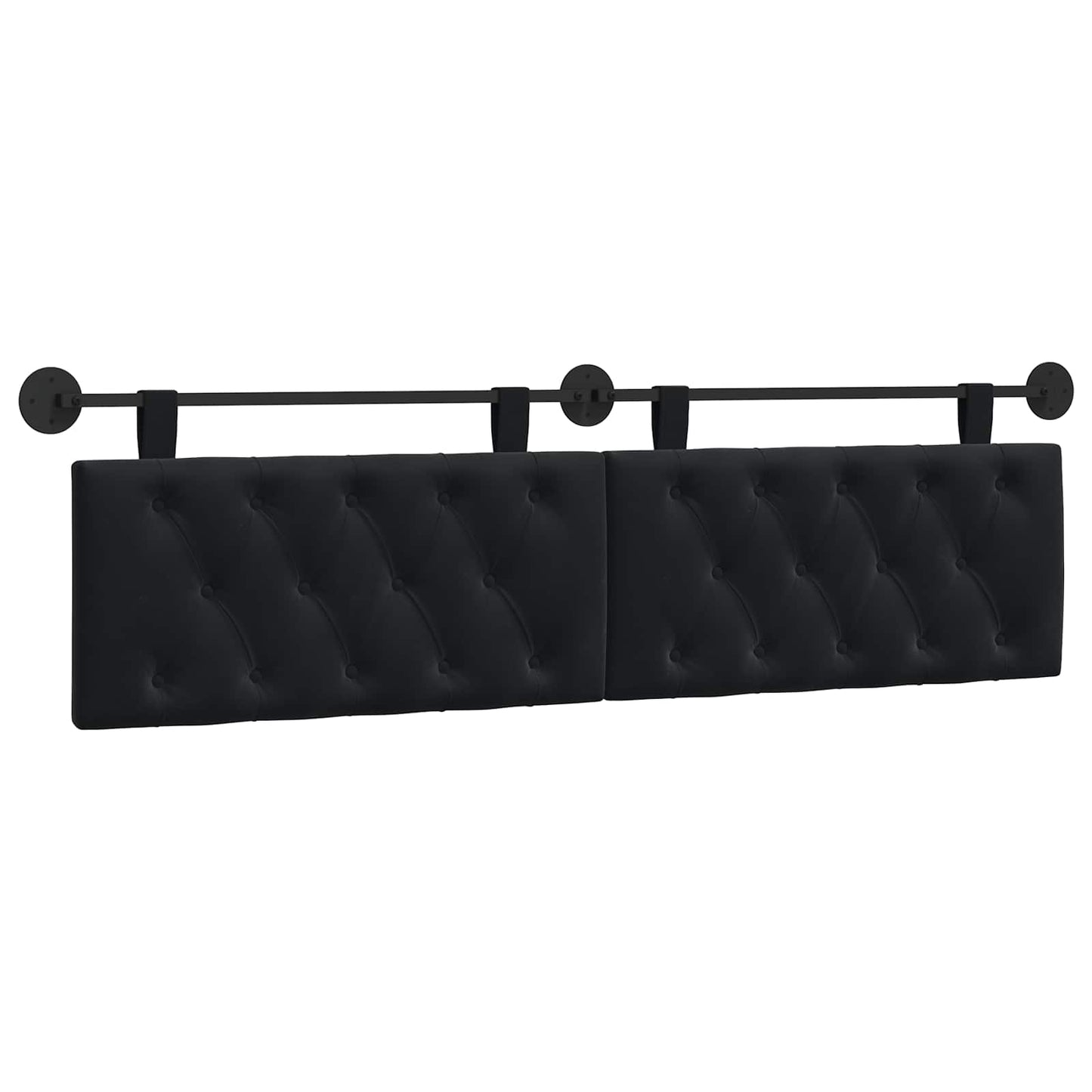 Hängendes Kopfteil Schwarz Samt