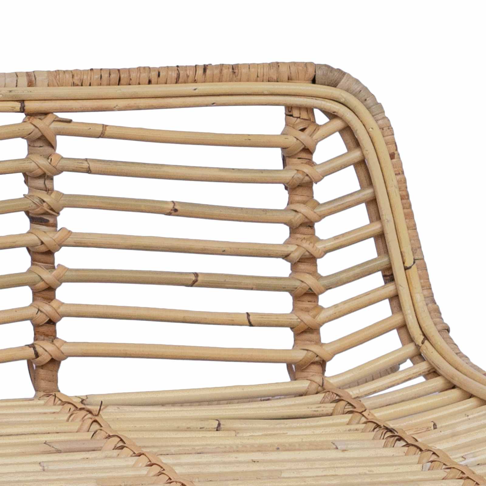 Barhocker 2 stk. Natur 44 x 45 x 76 cm Rattan und Stahl