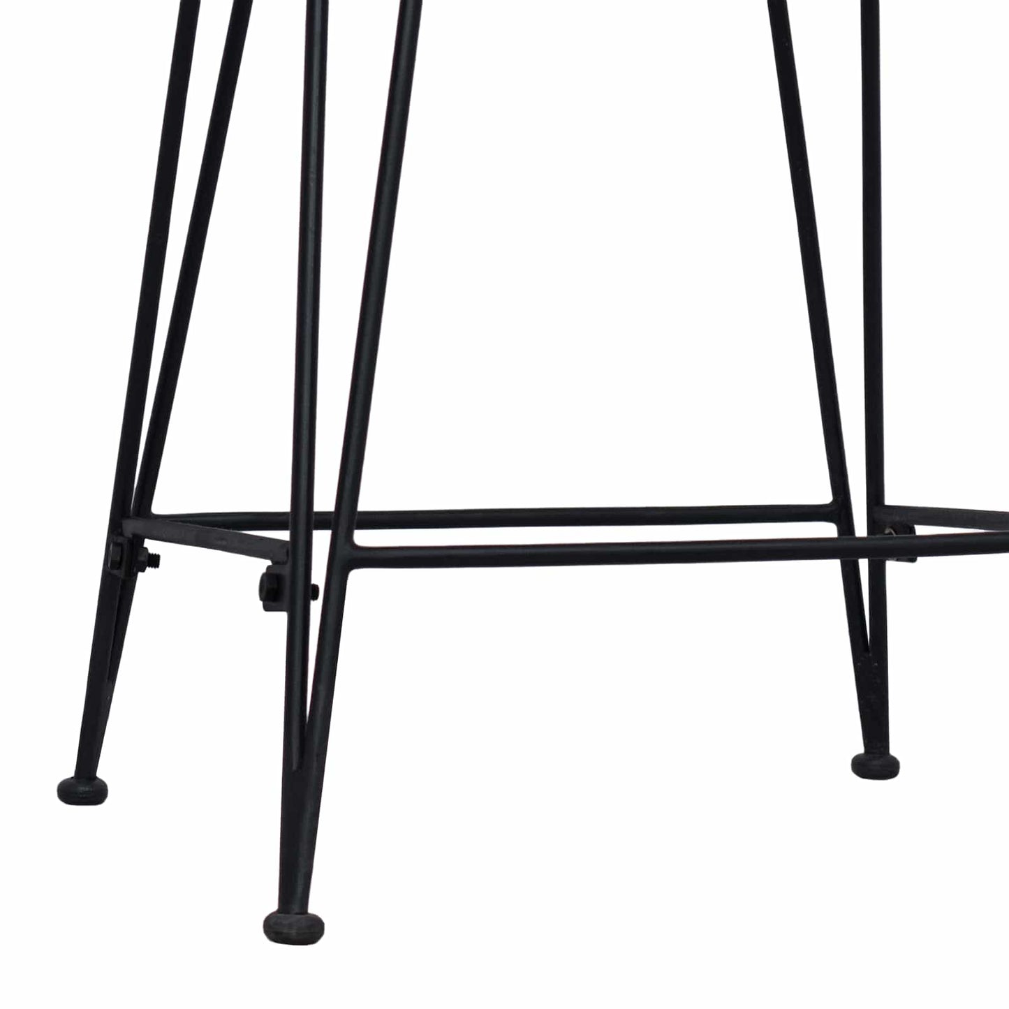 Barhocker 2 stk. Natur 44 x 45 x 76 cm Rattan und Stahl