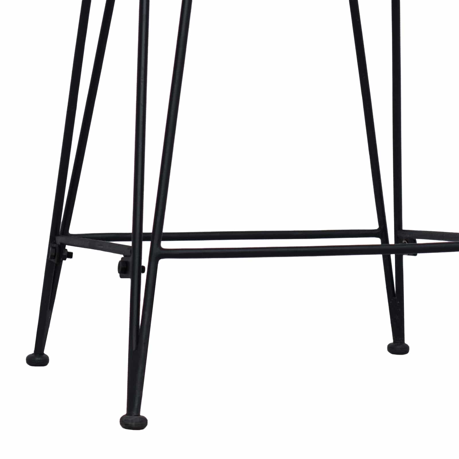 Barhocker 2 stk. Natur 44 x 45 x 76 cm Rattan und Stahl