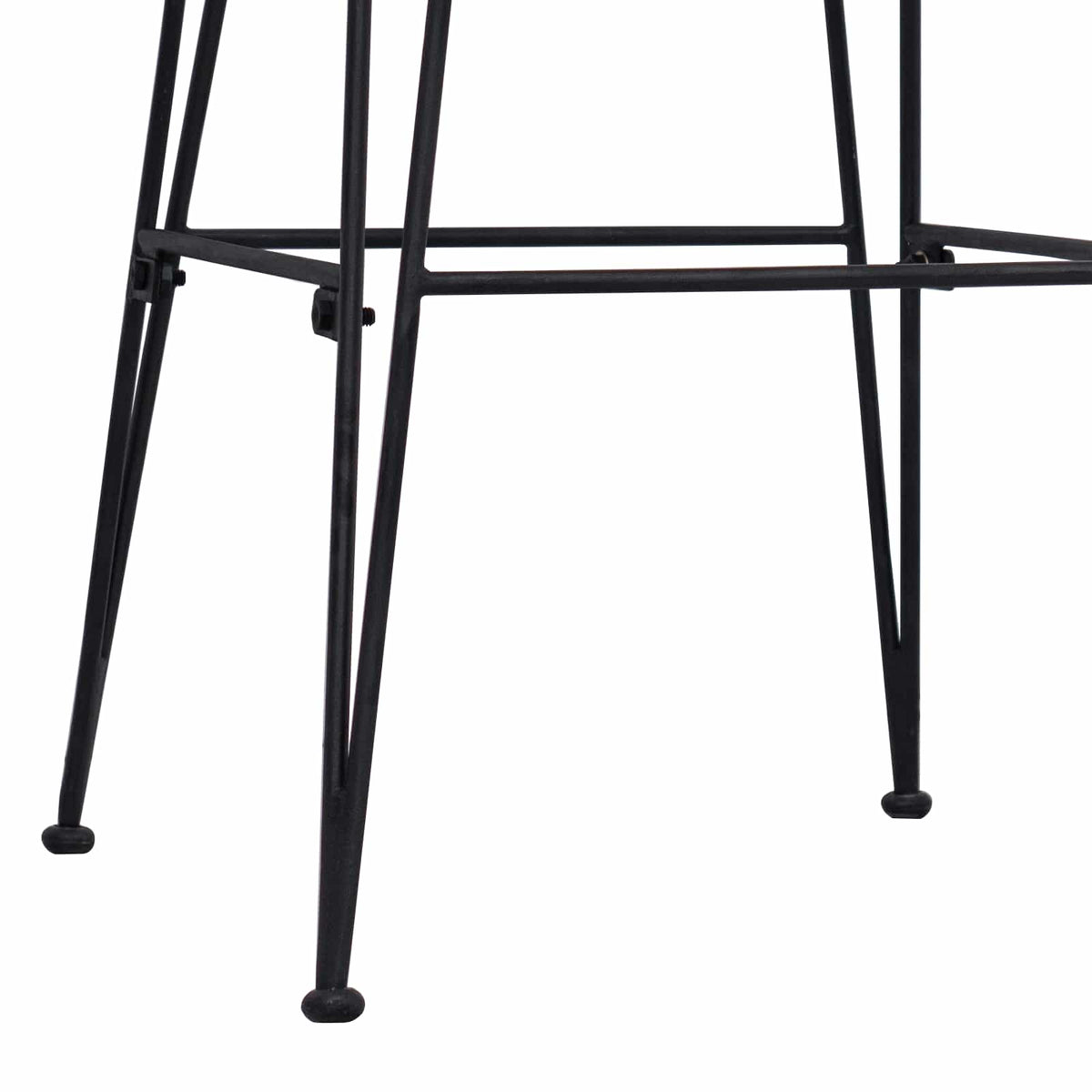 Barhocker 2 stk. Natur 44 x 45 x 76 cm Rattan und Stahl