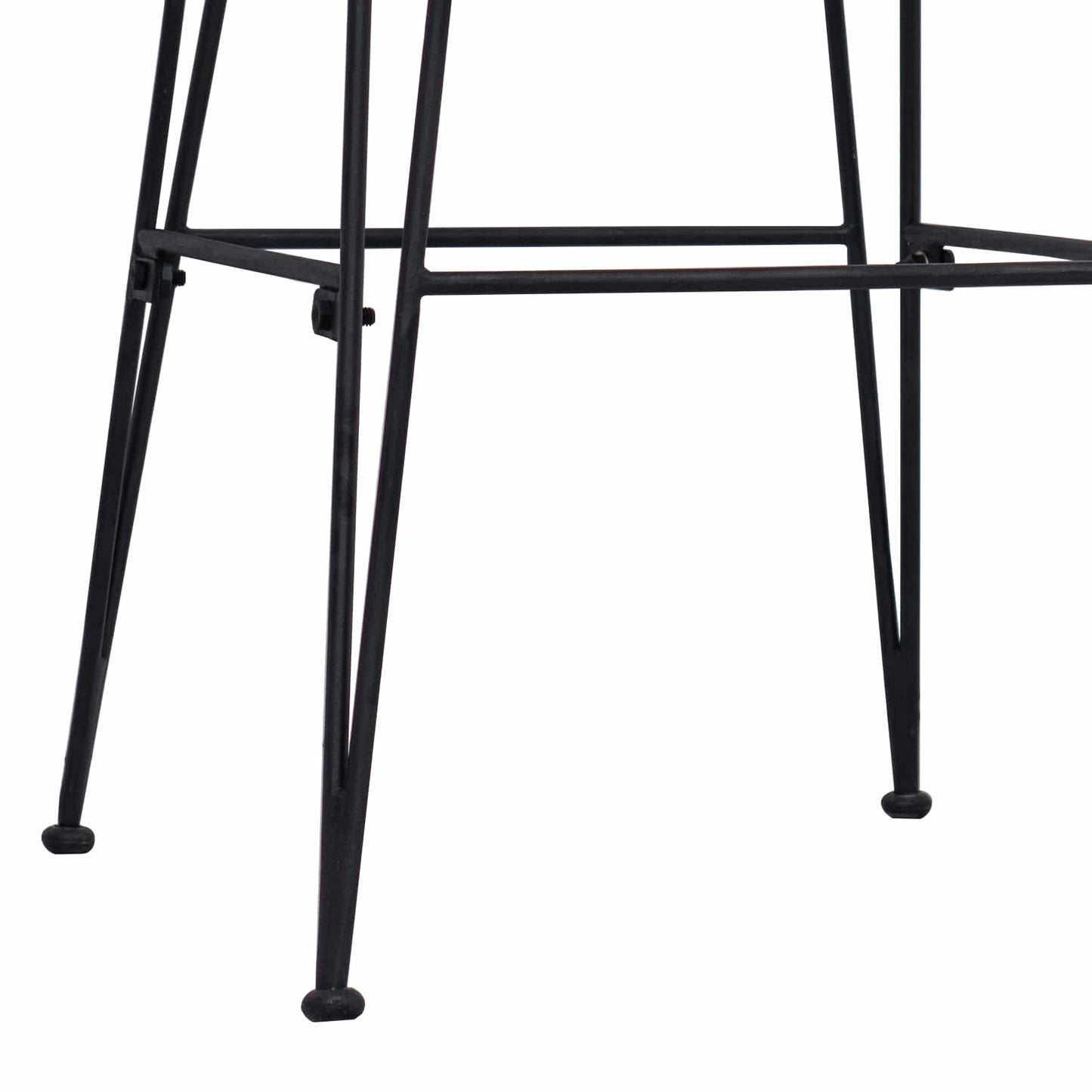 Esststuhl 2 stk. Rattan und Stahl Natur 41 x 55 x 85 cm