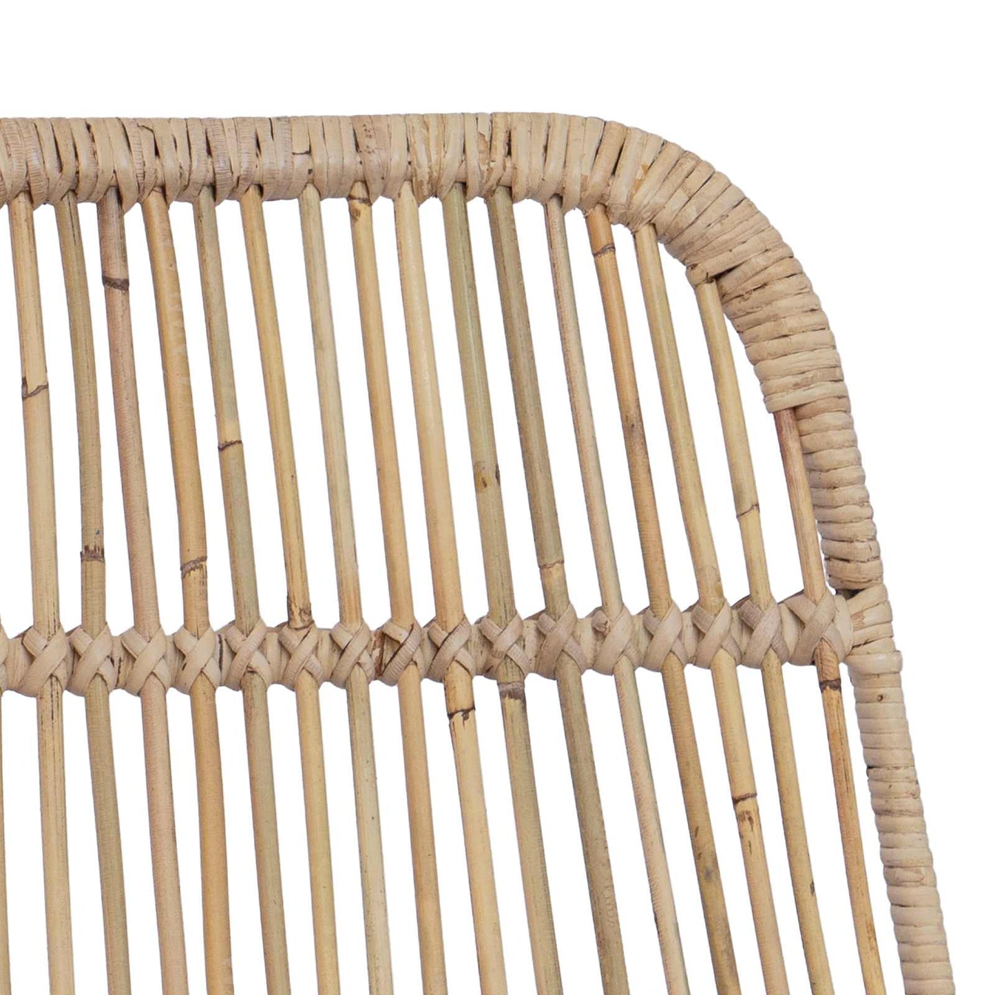 Barhocker 2 stk. Natur 44 x 55 x 109 cm Rattan und Stahl