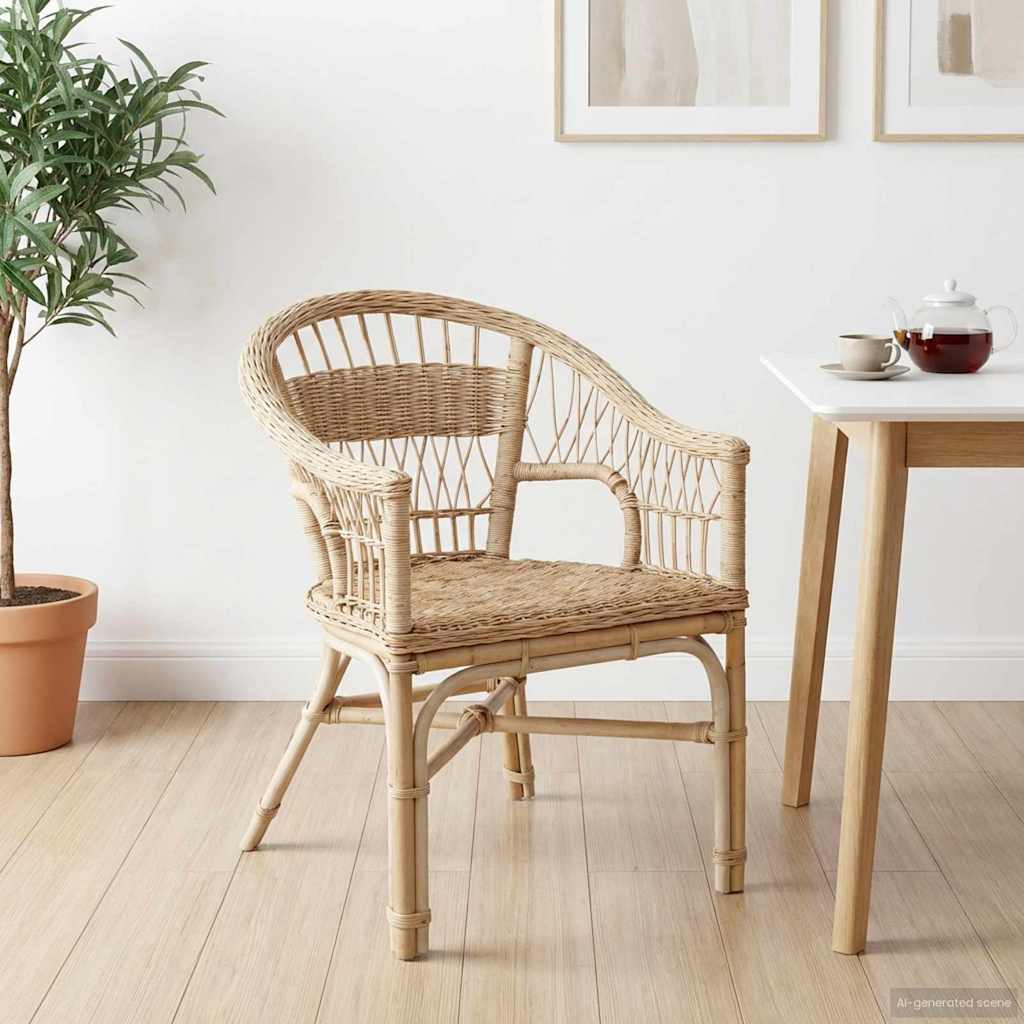 Stapelstuhl Rattan Natur 60 x 60 x 81 cm