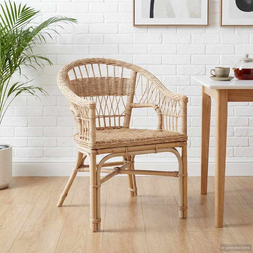 Stapelstuhl Rattan Natur 60 x 60 x 81 cm