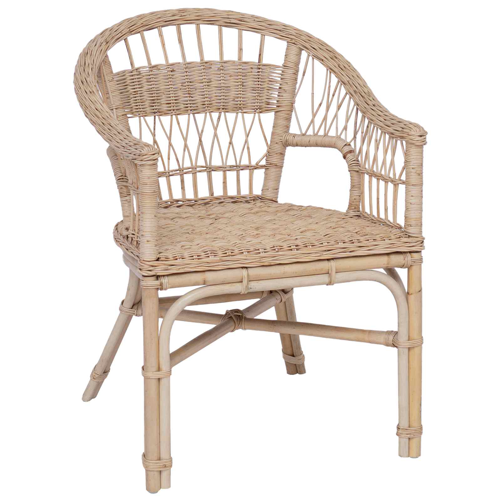 Stapelstuhl Rattan Natur 60 x 60 x 81 cm