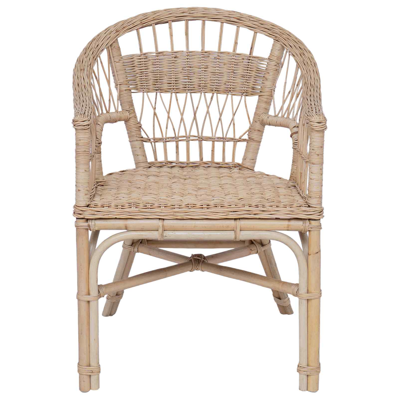 Stapelstuhl Rattan Natur 60 x 60 x 81 cm