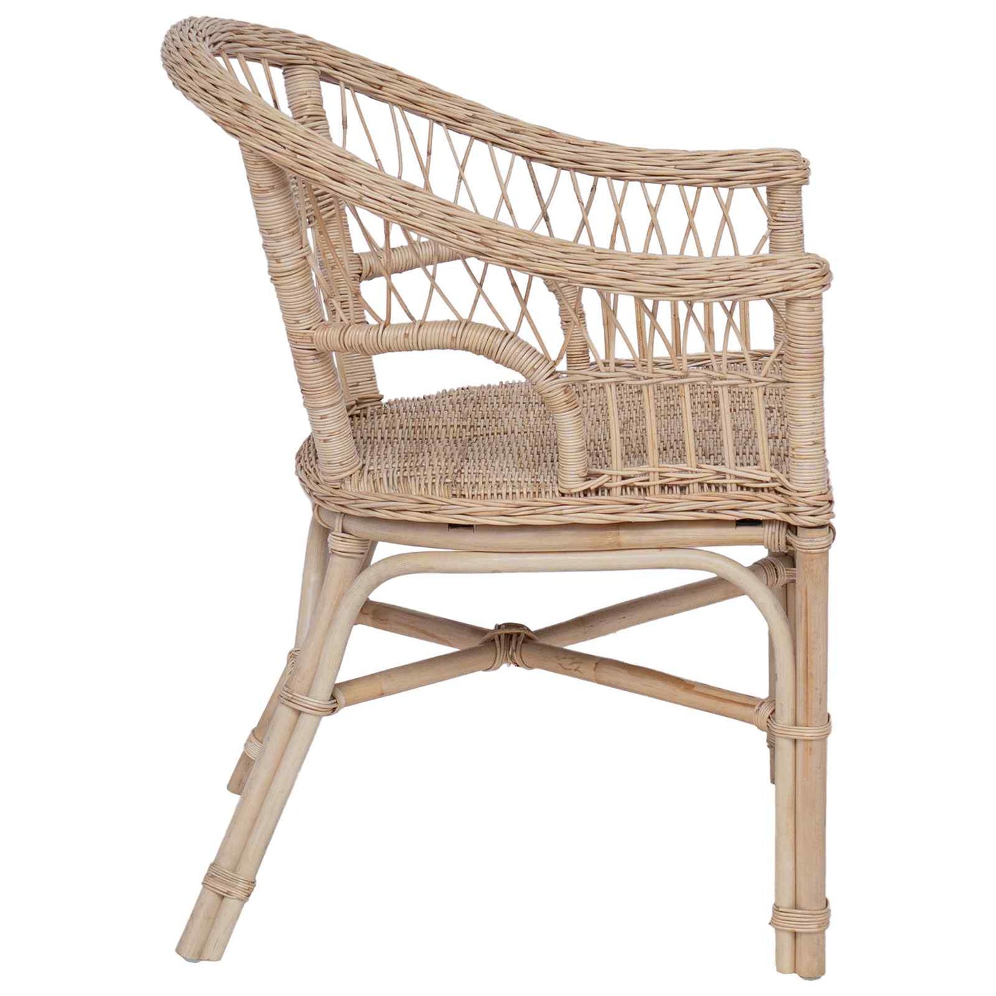 Stapelstuhl Rattan Natur 60 x 60 x 81 cm
