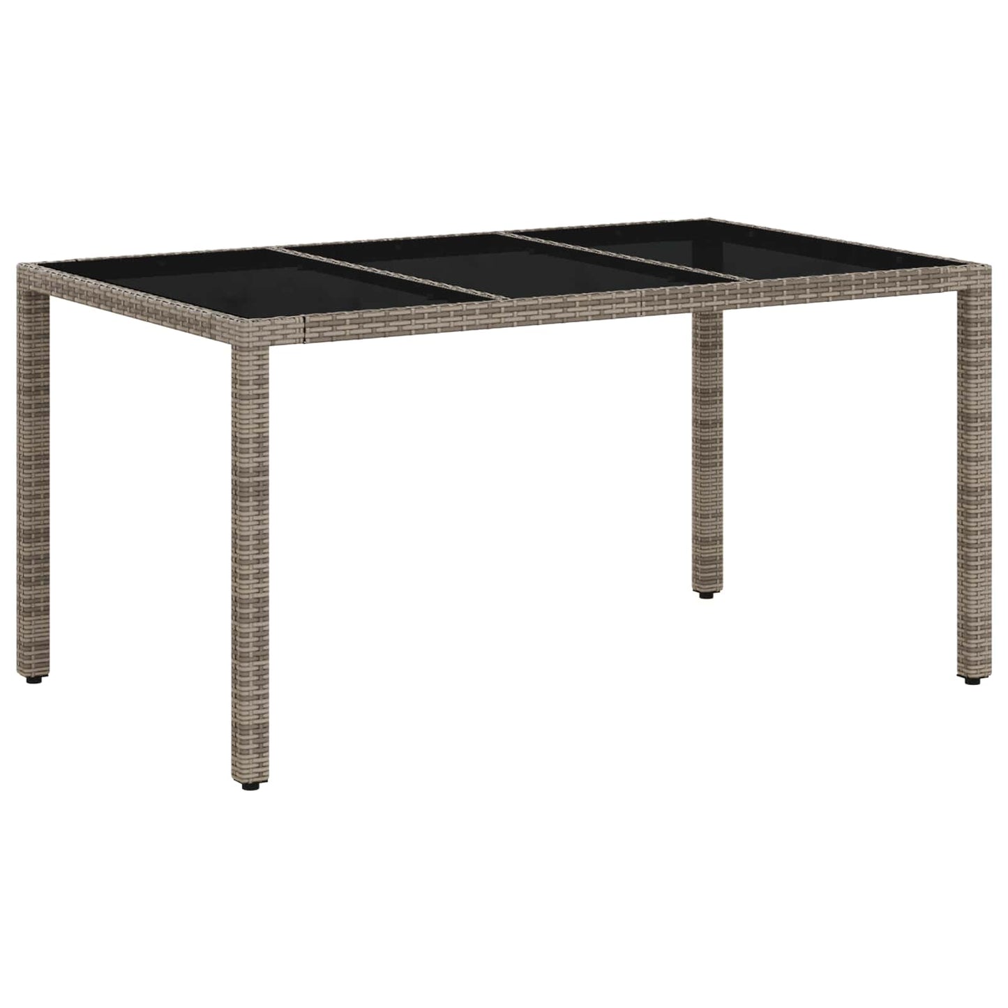 Outdoortisch-Set 5 pcs Hellgrau und Dunkelgrau 150 x 90 x 75 cm