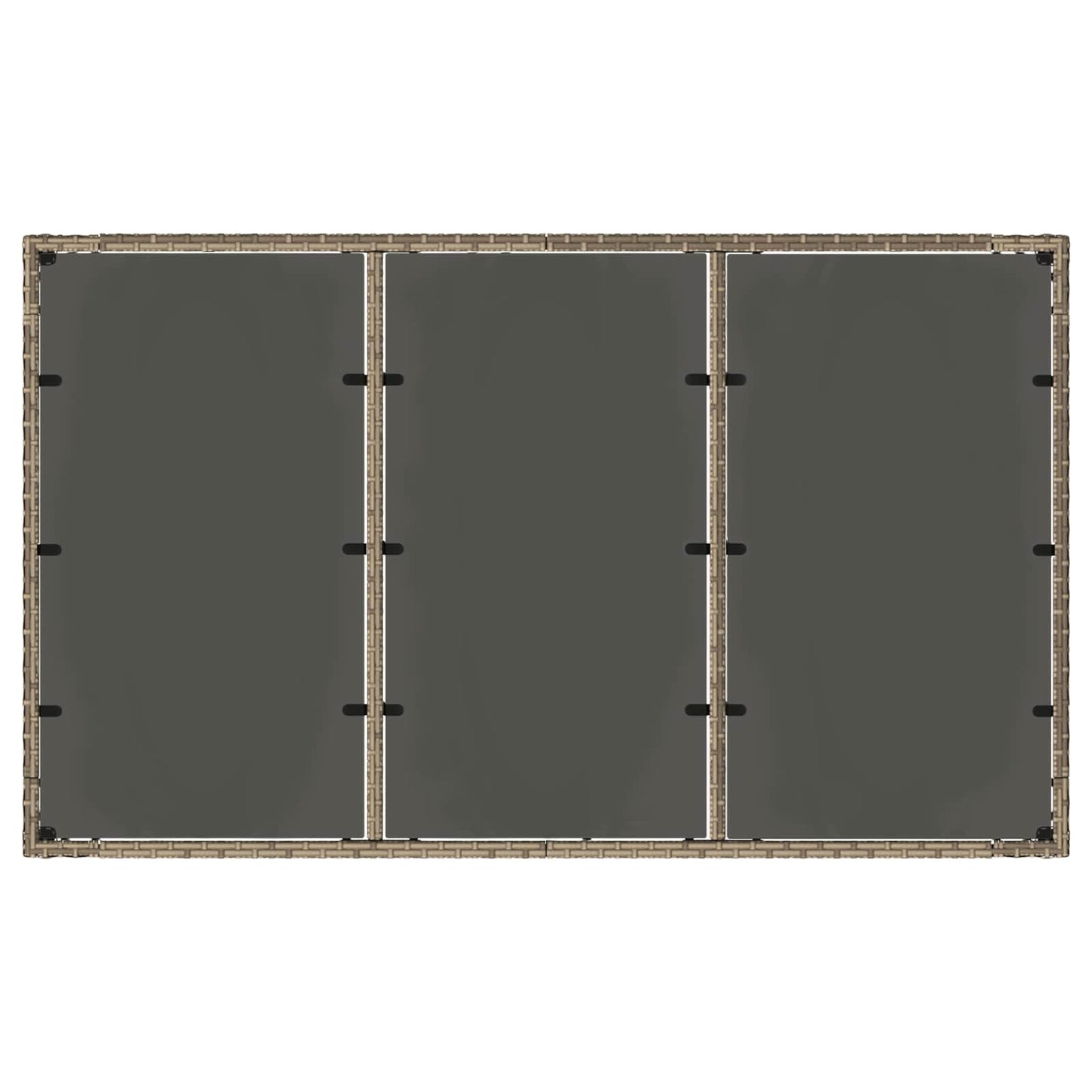 Outdoortisch-Set 5 pcs Hellgrau und Dunkelgrau 150 x 90 x 75 cm