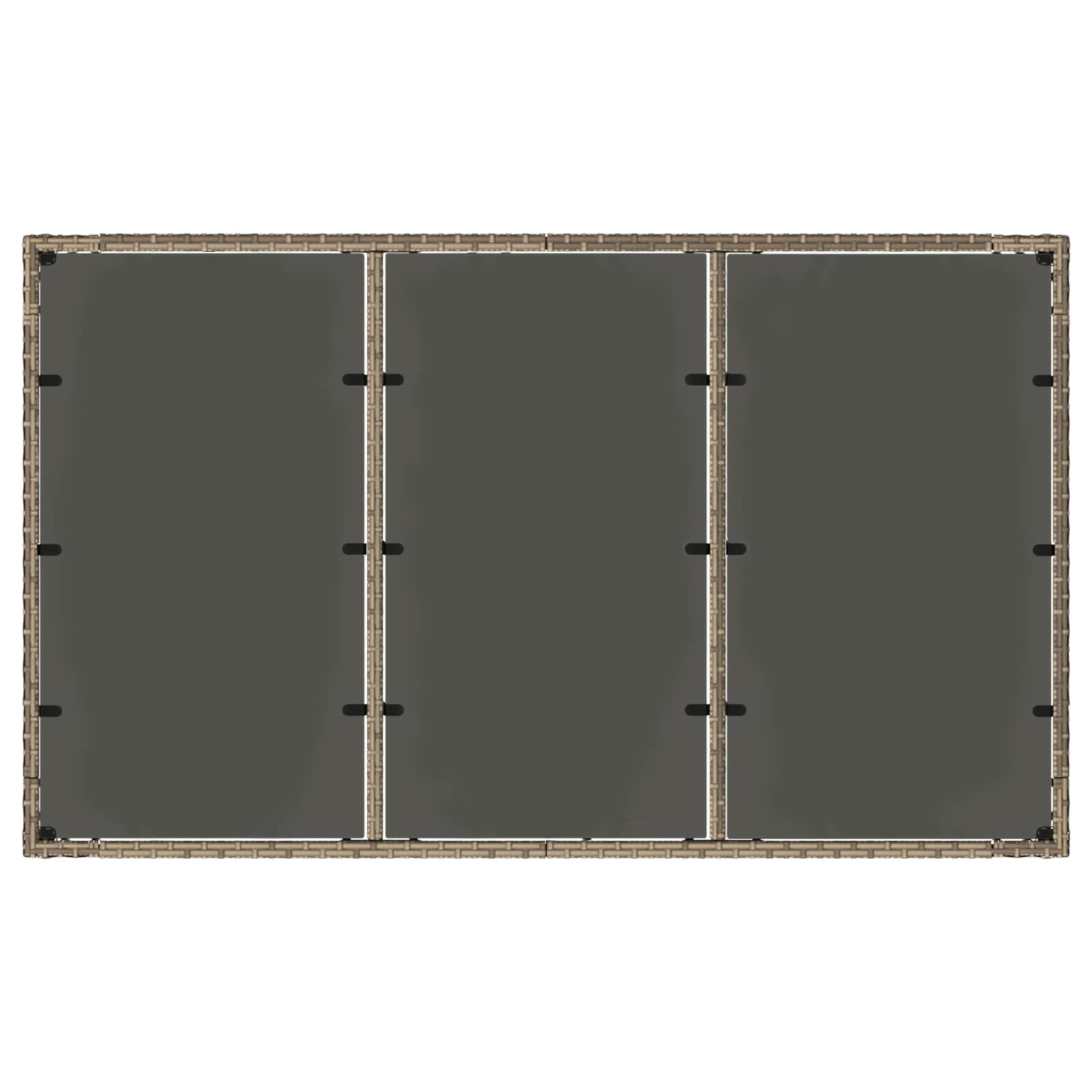 Outdoortisch-Set 5 pcs Hellgrau und Dunkelgrau 150 x 90 x 75 cm