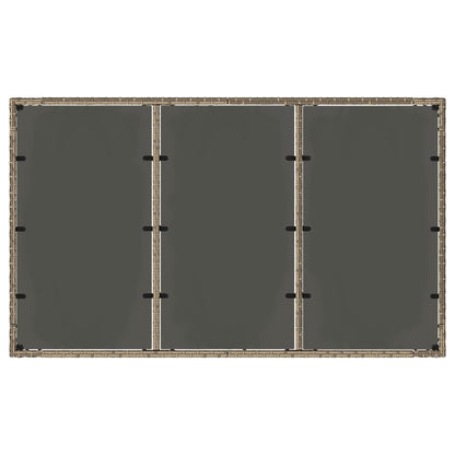 Outdoortisch-Set 5 stk. Hellgrau und Dunkelgrau Poly-Rattan