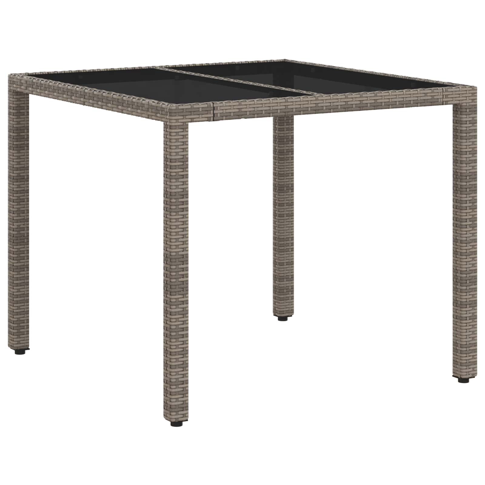 Outdoortisch-Set 3 pcs Hellgrau und Dunkelgrau 90 x 90 x 75 cm