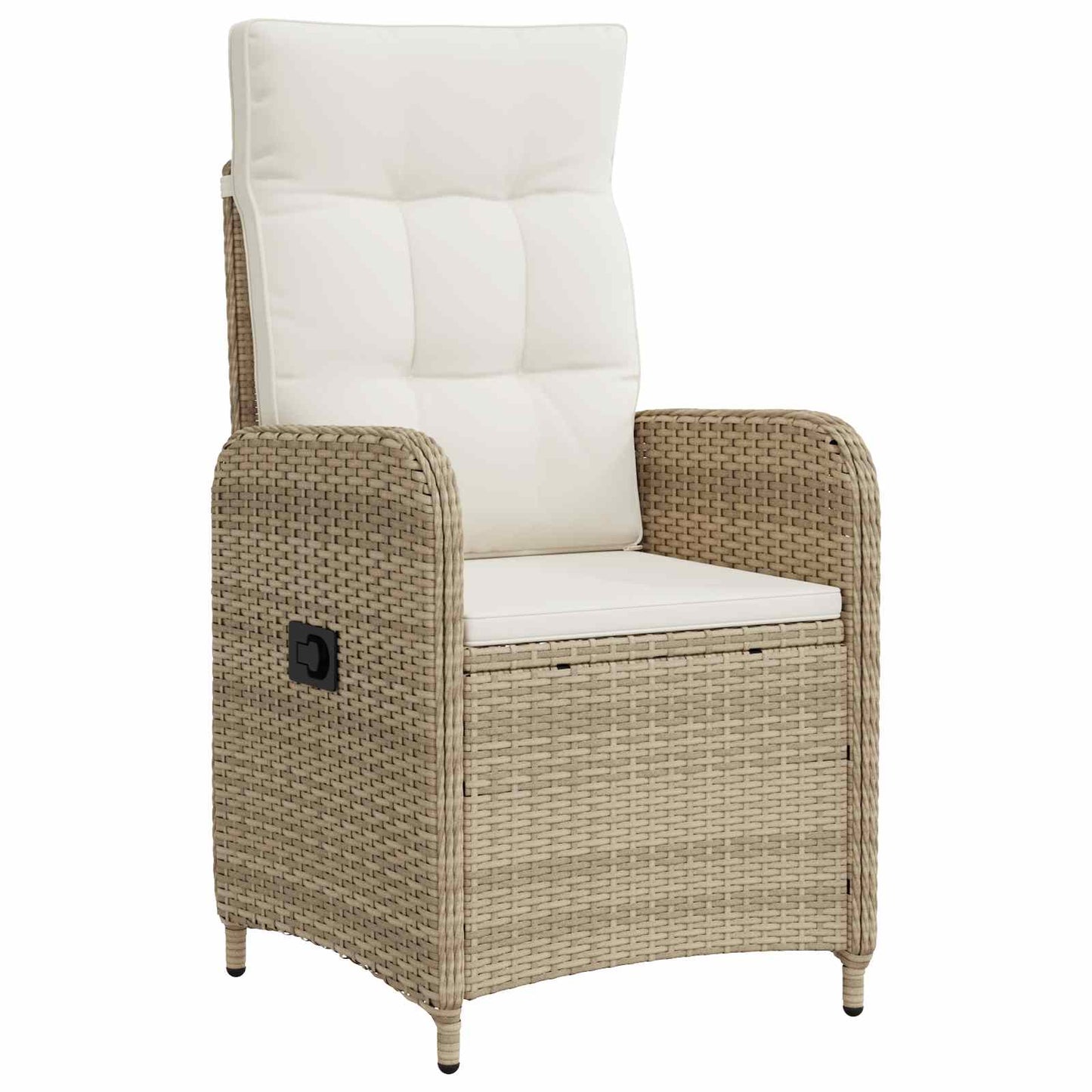 Outdoortisch-Set 3 stk. Beige und Cremeweiß Poly-Rattan