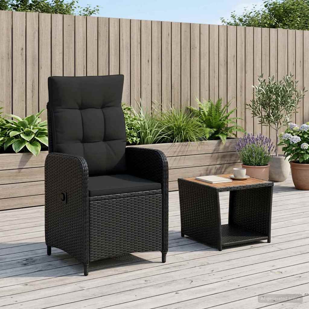 Garten-Lounge-Set 2 stk. Schwarz