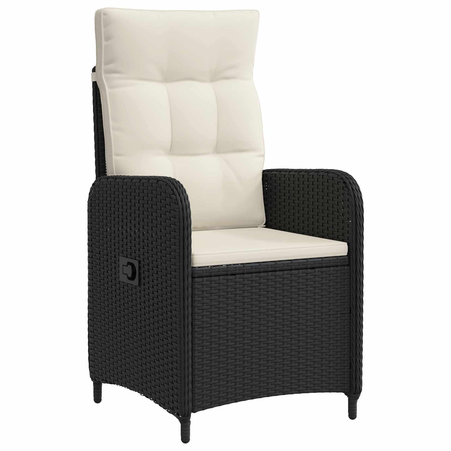 Garten-Lounge-Set 2 stk. Schwarz und Cremeweiß