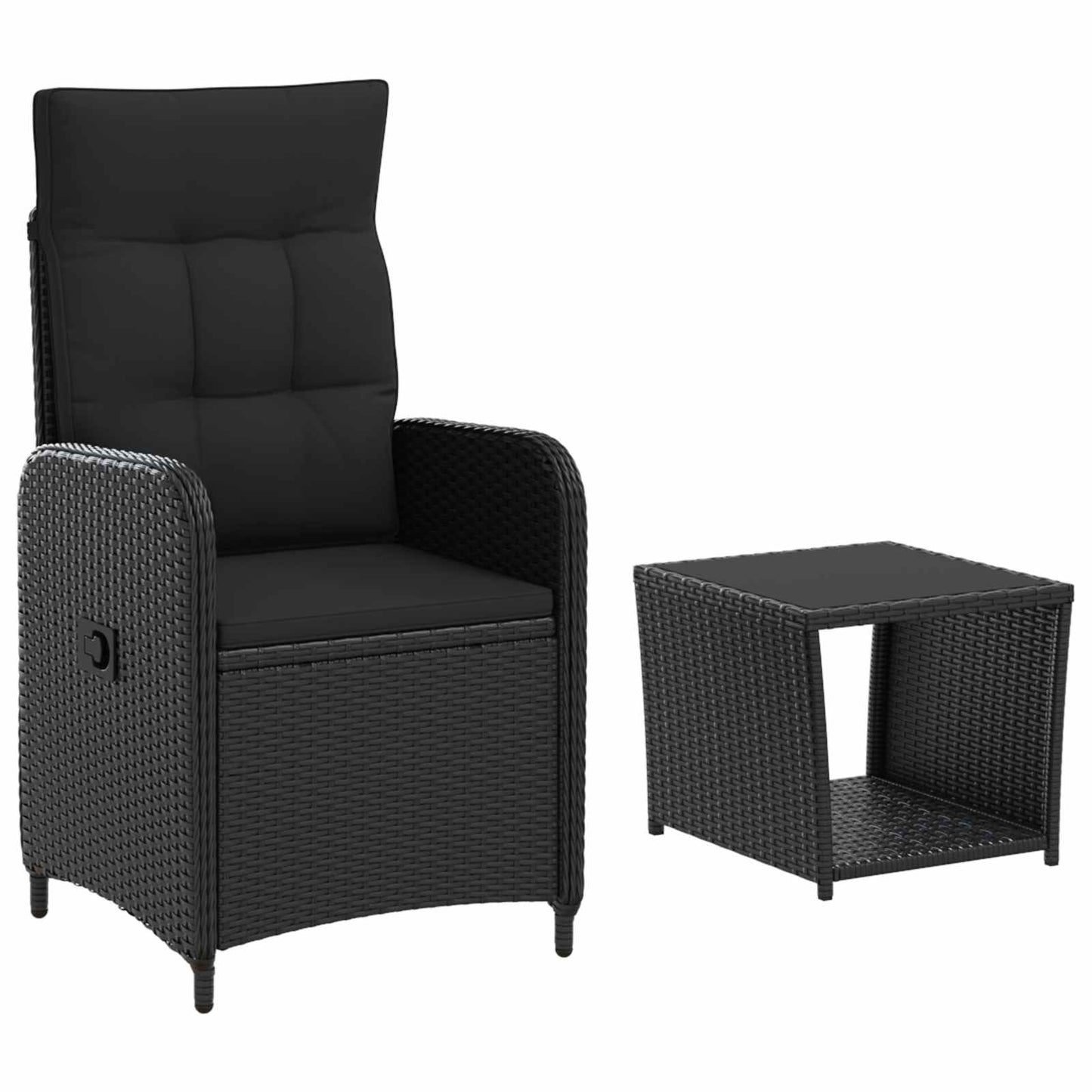Garten-Lounge-Set 2 stk. Schwarz