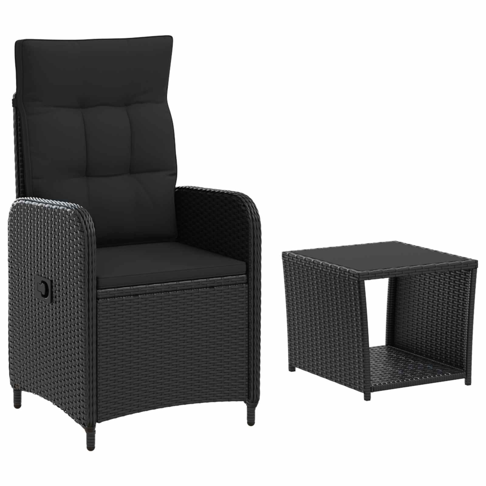 Garten-Lounge-Set 2 stk. Schwarz