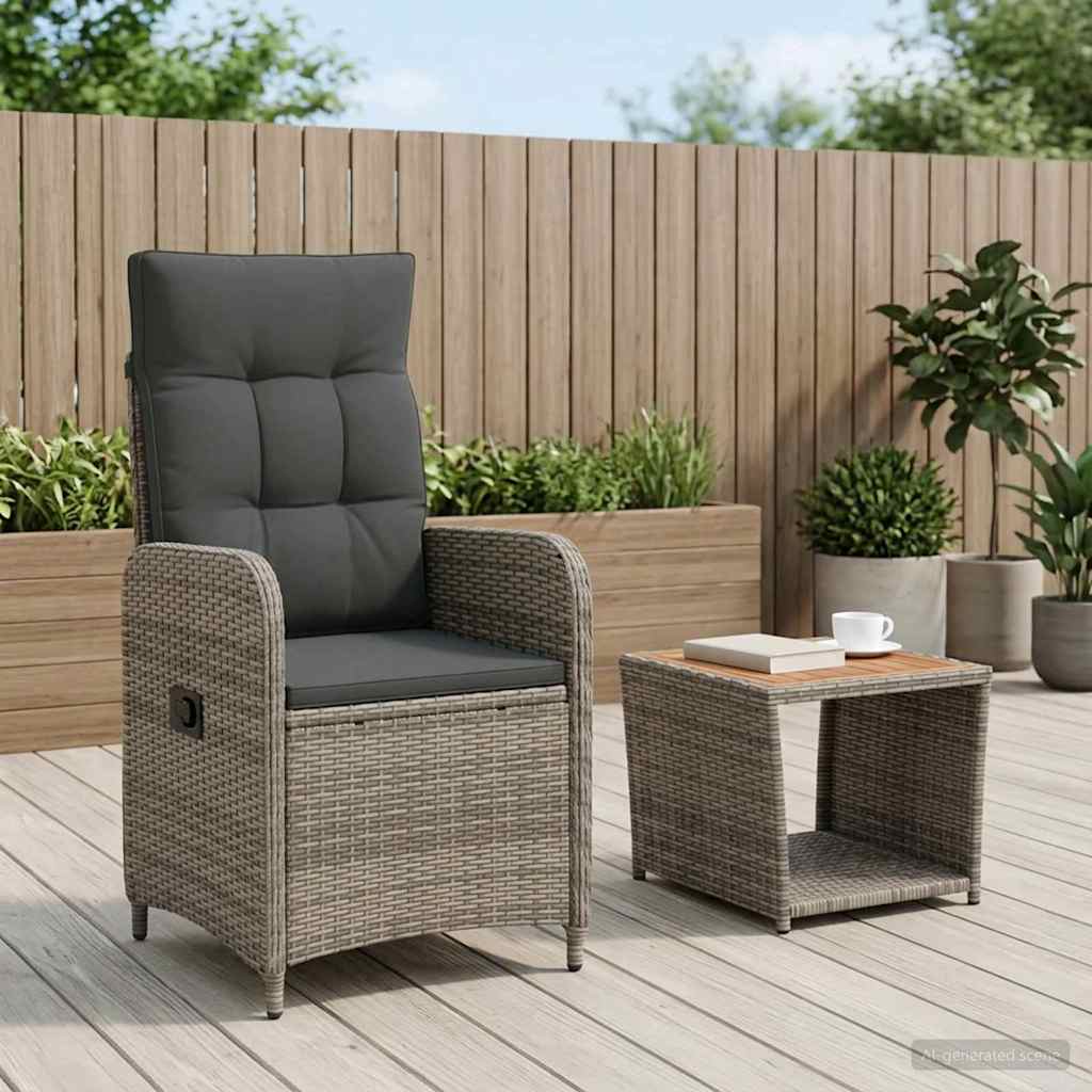 Garten-Lounge-Set 2 stk. Hellgrau und Dunkelgrau