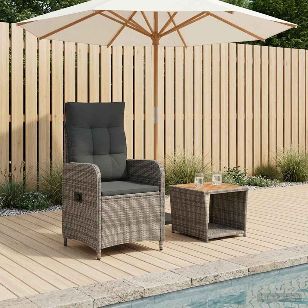 Garten-Lounge-Set 2 stk. Hellgrau und Dunkelgrau