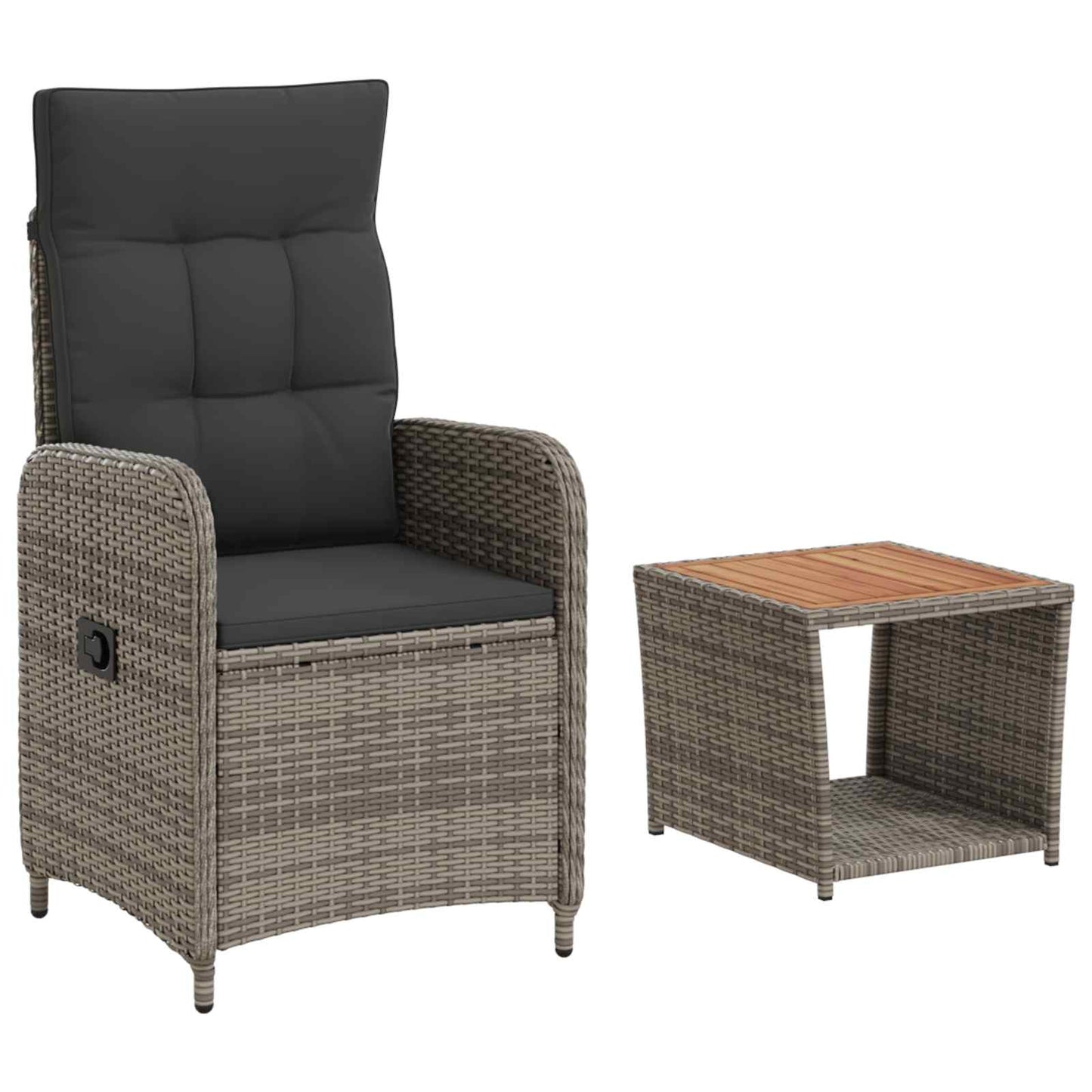Garten-Lounge-Set 2 stk. Hellgrau und Dunkelgrau
