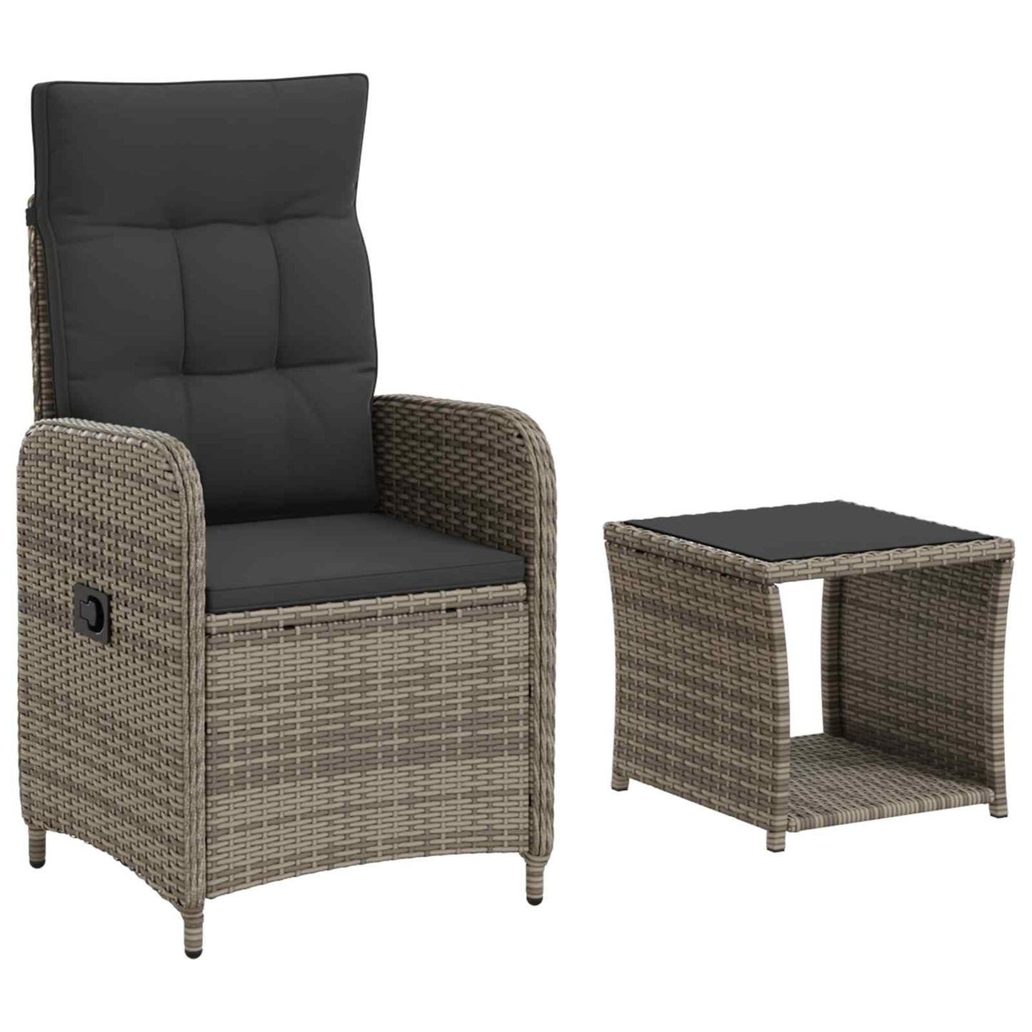 Garten-Lounge-Set 2 stk. Grau und Dunkelgrau