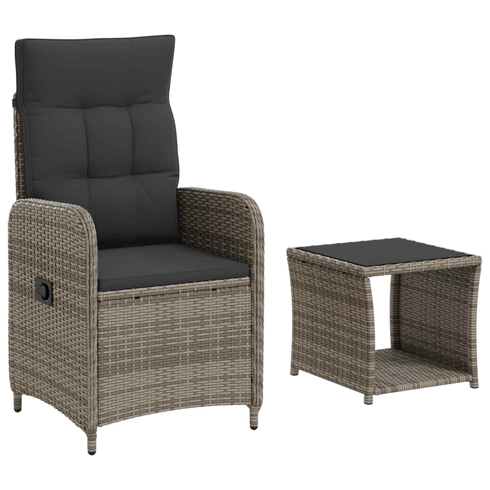 Garten-Lounge-Set 2 stk. Grau und Dunkelgrau