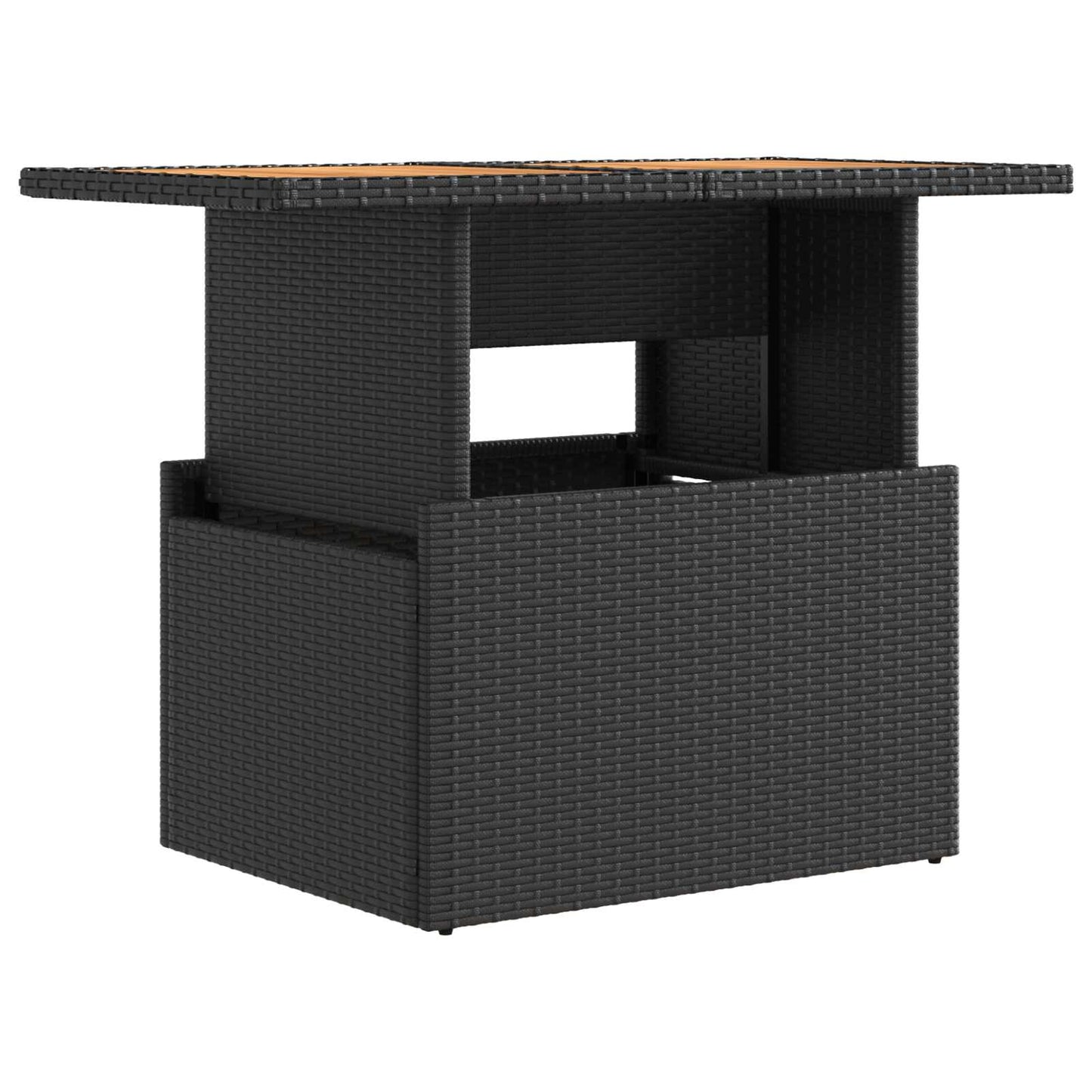 Outdoortisch-Set 3 stk. Schwarz