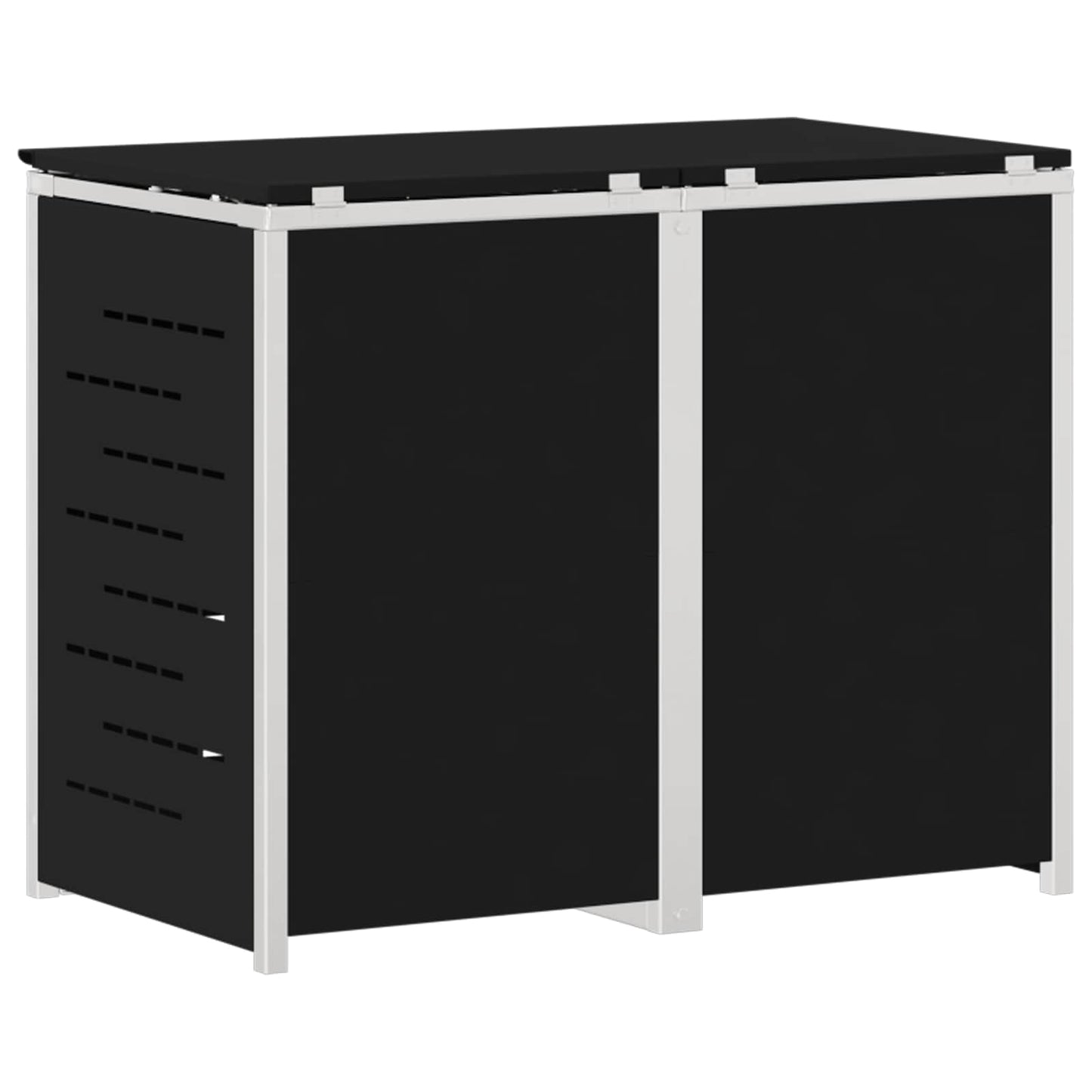 Rollbehälterlagerung for 2 Bins 240L Edelstahl Schwarz