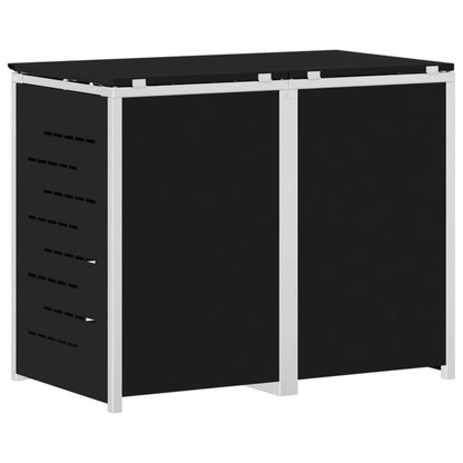 Rollbehälterlagerung for 2 Bins 240L Edelstahl Schwarz