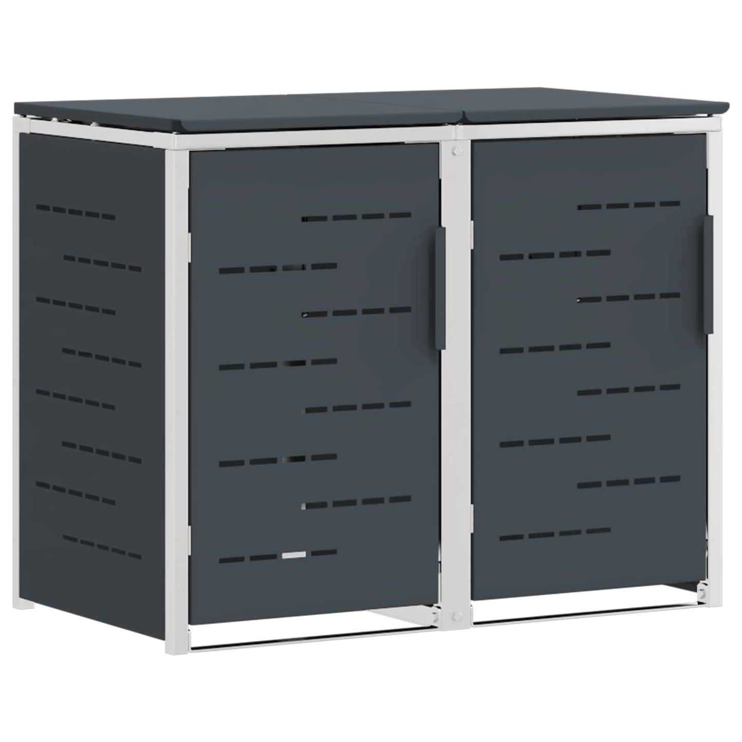 Rollbehälterlagerung for 2 Bins 240L Edelstahl Anthrazit