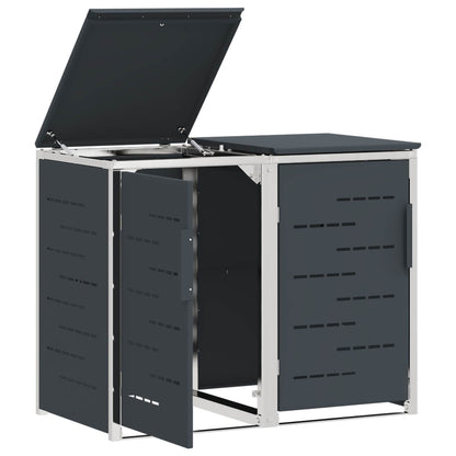 Rollbehälterlagerung for 2 Bins 240L Edelstahl Anthrazit