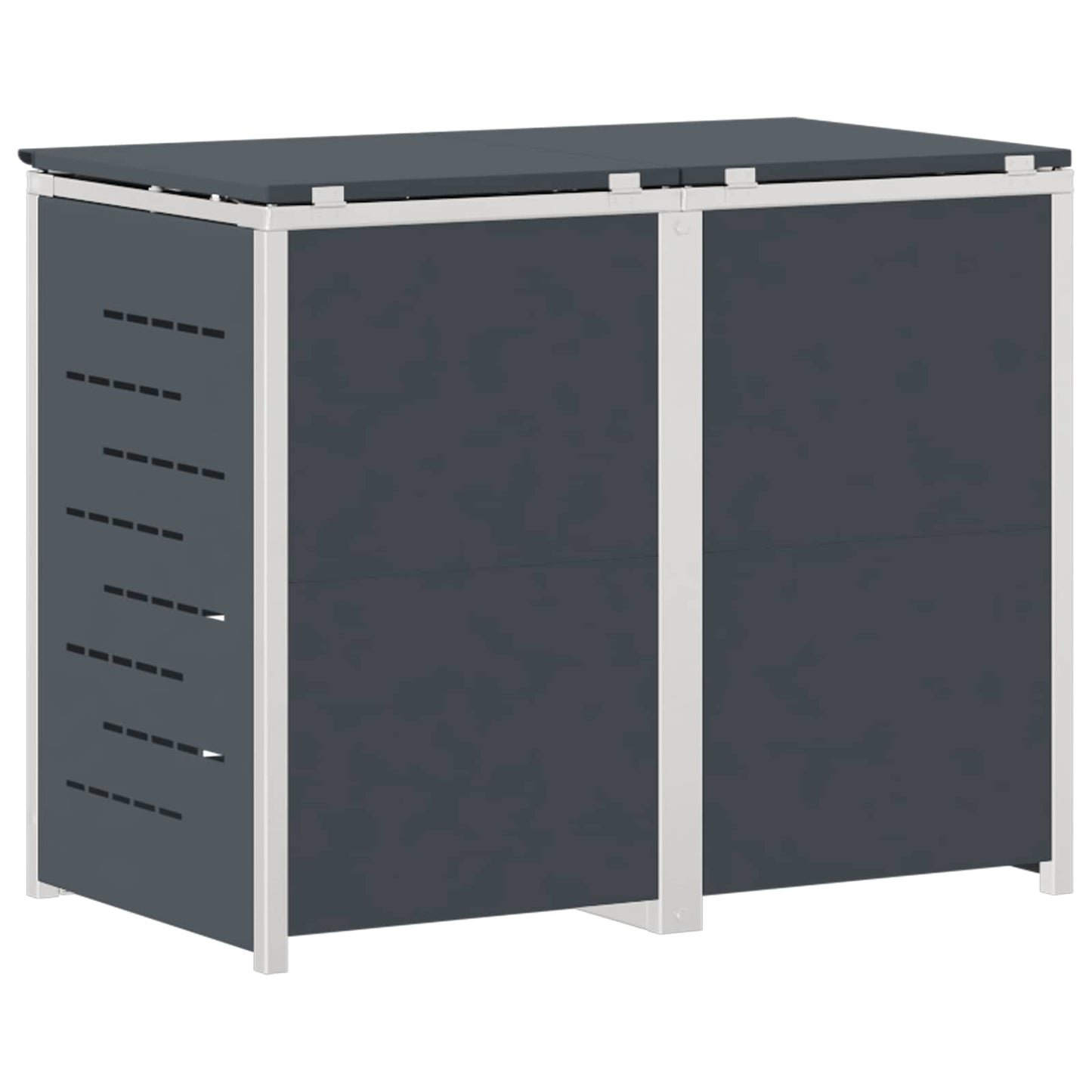 Rollbehälterlagerung for 2 Bins 240L Edelstahl Anthrazit