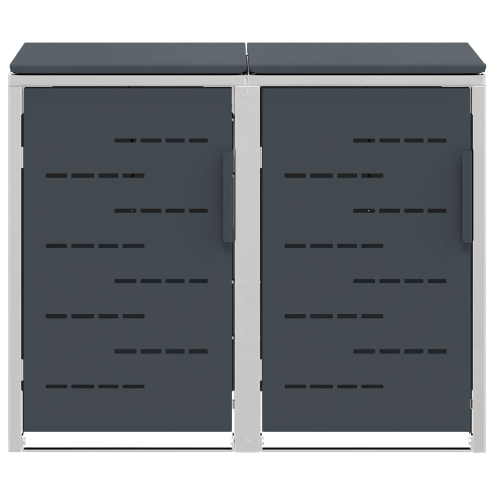 Rollbehälterlagerung for 2 Bins 240L Edelstahl Anthrazit