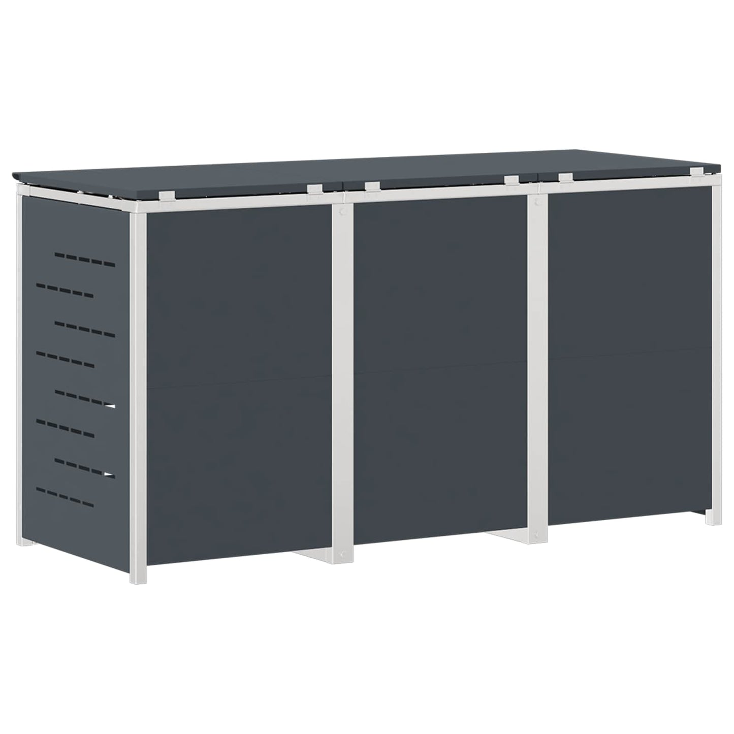 Rollbehälterlagerung for 3 Bins 240L Edelstahl Anthrazit