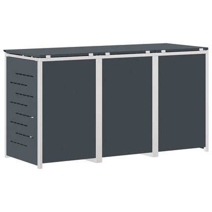 Rollbehälterlagerung for 3 Bins 240L Edelstahl Anthrazit