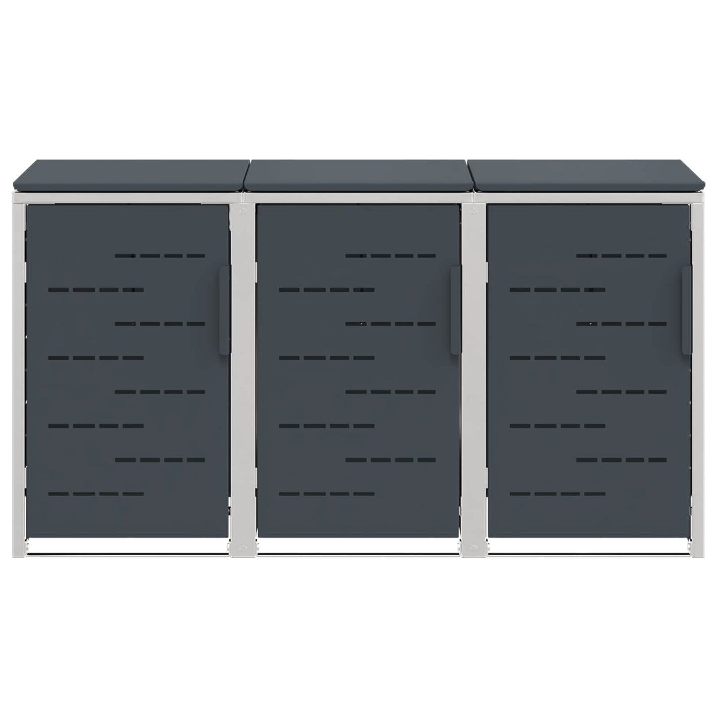 Rollbehälterlagerung for 3 Bins 240L Edelstahl Anthrazit