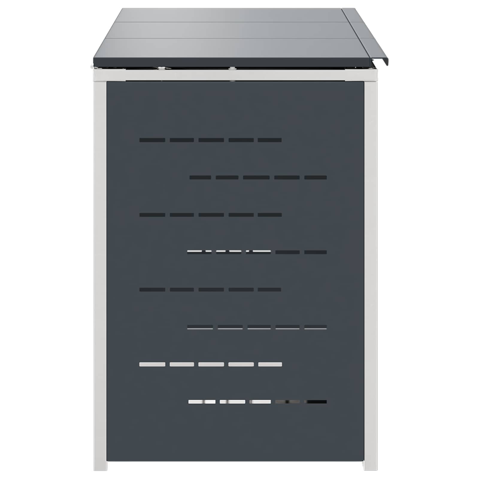 Rollbehälterlagerung for 3 Bins 240L Edelstahl Anthrazit