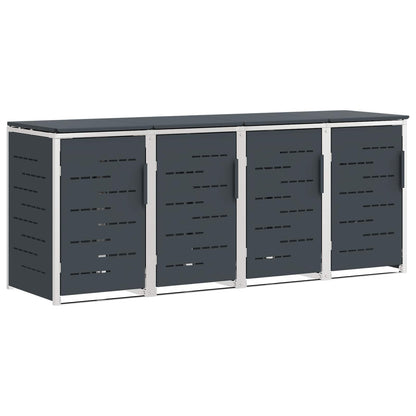 Rollbehälterlagerung for 4 Bins 240L Edelstahl Anthrazit
