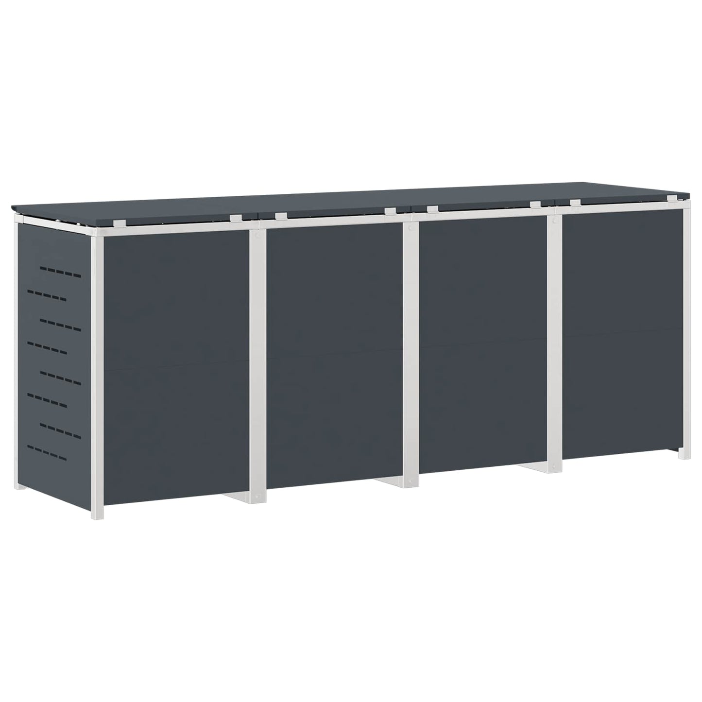 Rollbehälterlagerung for 4 Bins 240L Edelstahl Anthrazit