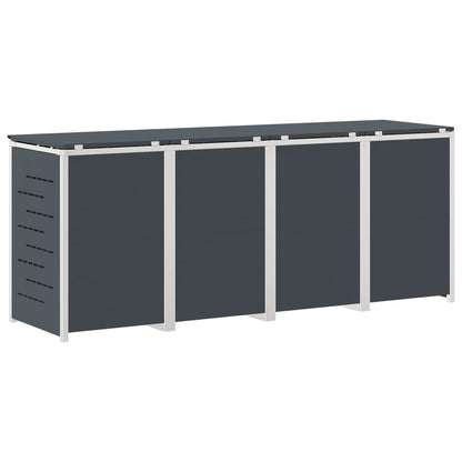 Rollbehälterlagerung for 4 Bins 240L Edelstahl Anthrazit