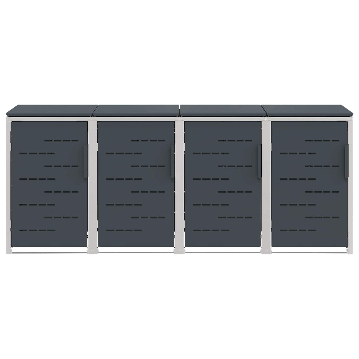 Rollbehälterlagerung for 4 Bins 240L Edelstahl Anthrazit