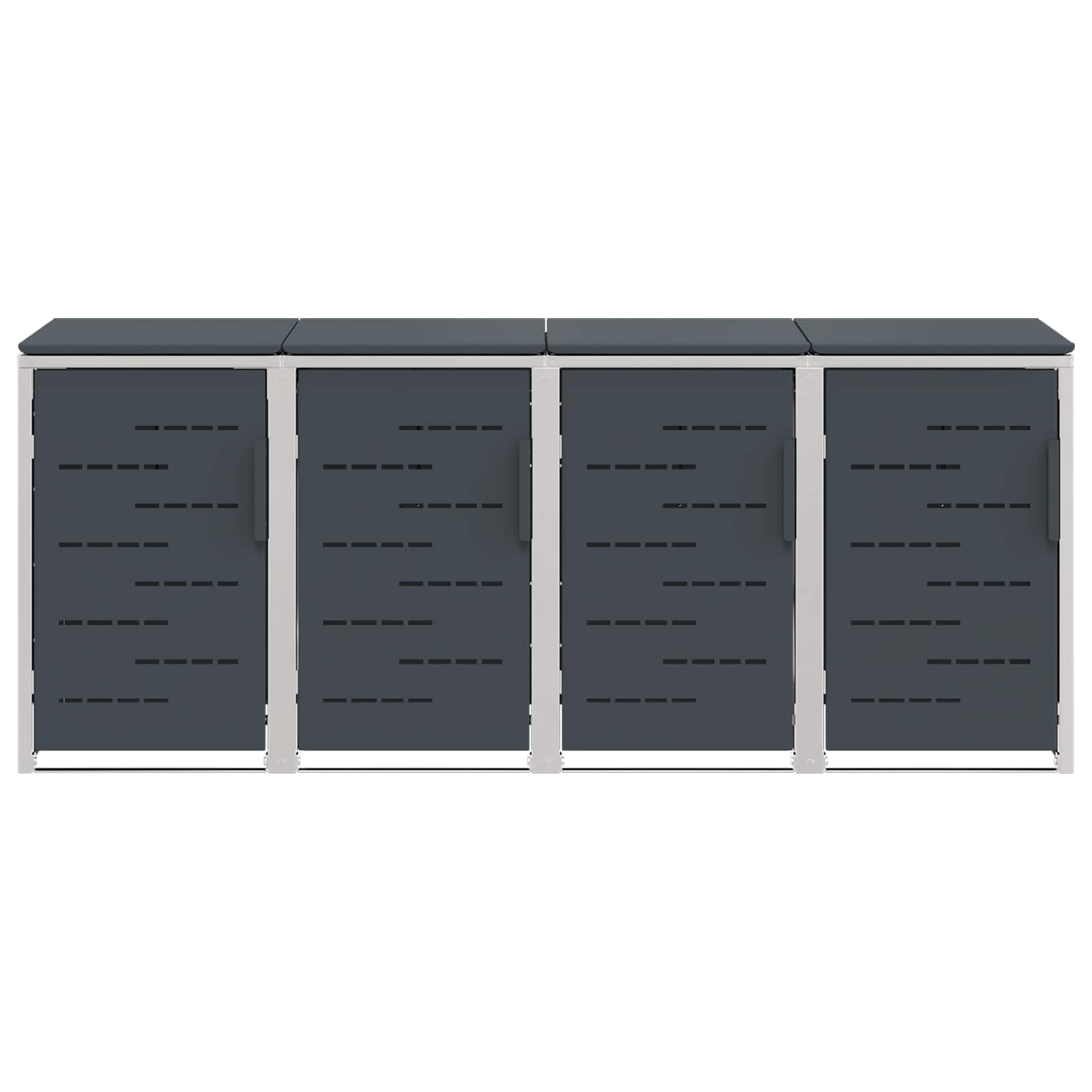 Rollbehälterlagerung for 4 Bins 240L Edelstahl Anthrazit