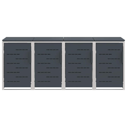 Rollbehälterlagerung for 4 Bins 240L Edelstahl Anthrazit