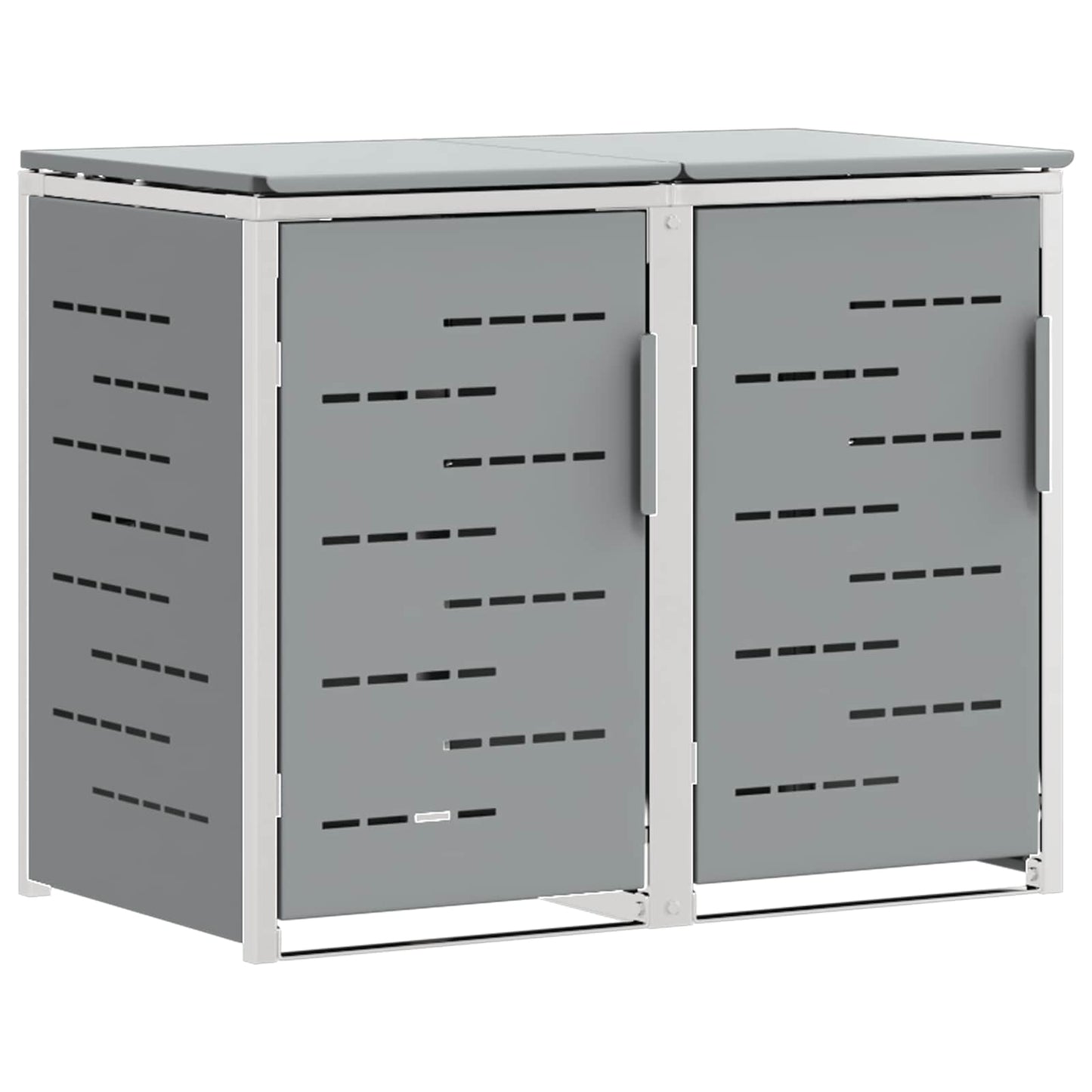 Rollbehälterlagerung for 2 Bins 240L Edelstahl Grau