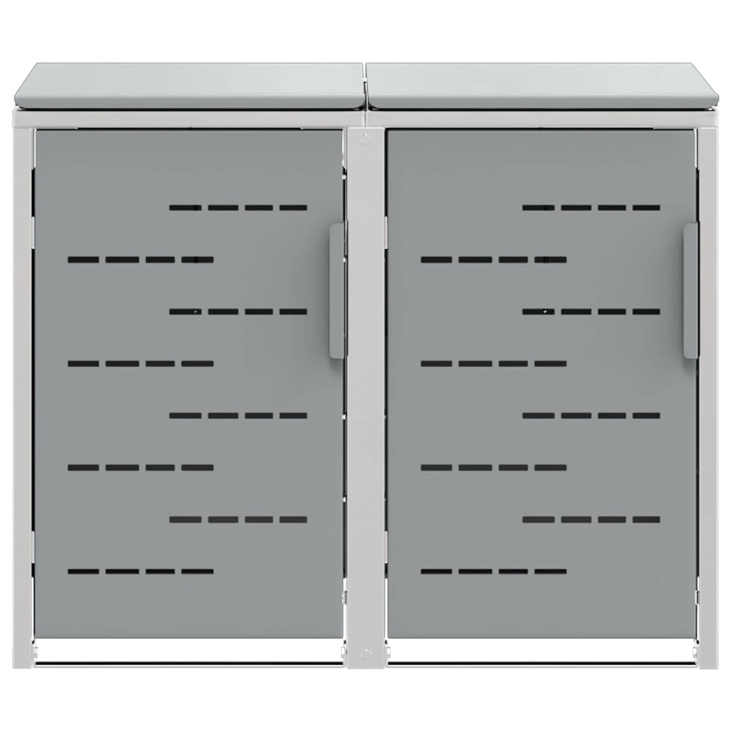 Rollbehälterlagerung for 2 Bins 240L Edelstahl Grau