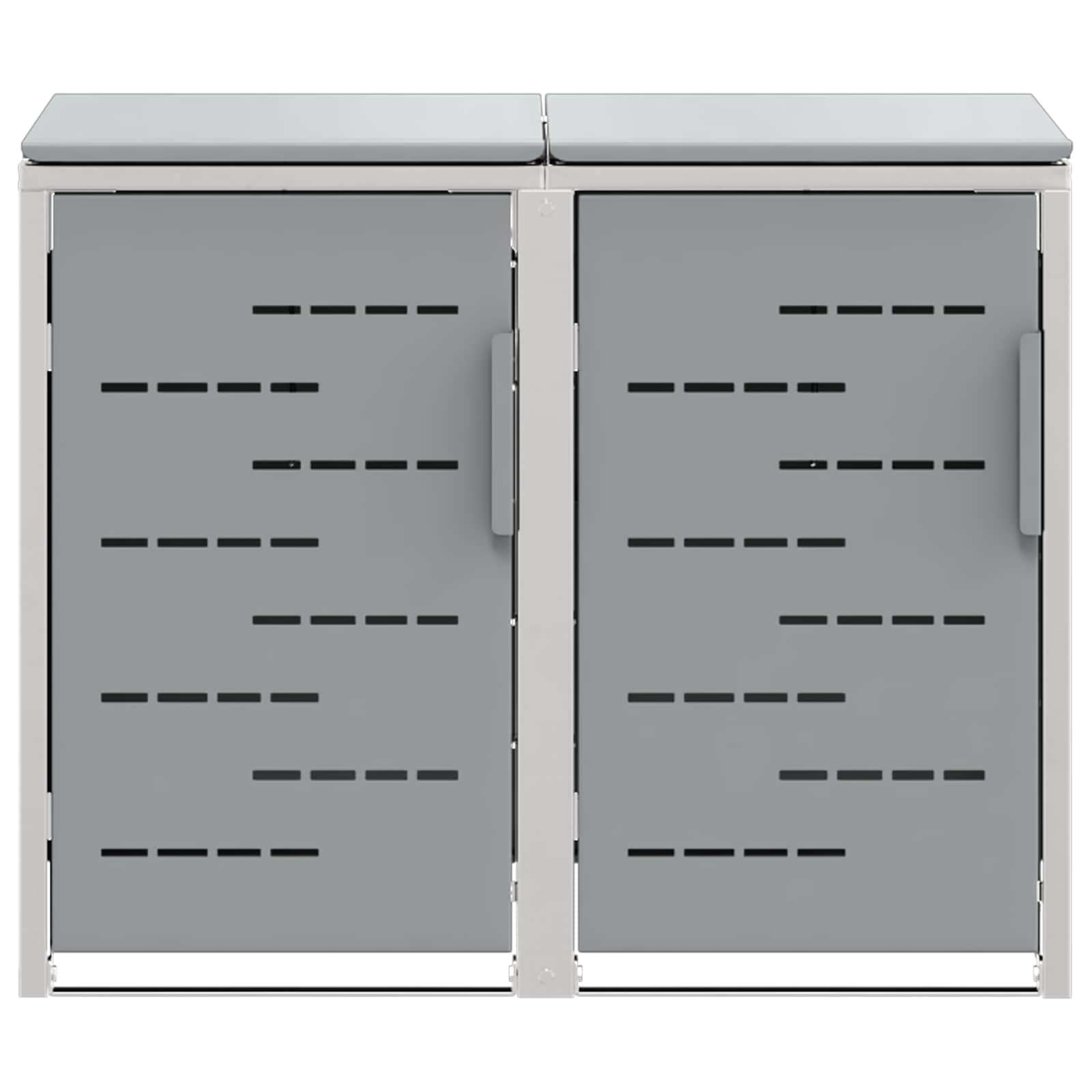 Rollbehälterlagerung for 2 Bins 240L Edelstahl Grau